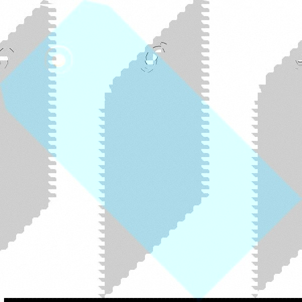 Blank Tag: 4-1/4'' High, Light Blue, Synthetic Paper